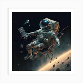 Astronaut In Space 1 Art Print