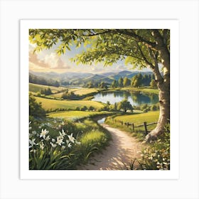 Walk In The Countryside Art Print