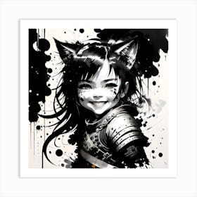 Girl In Armor Art Print