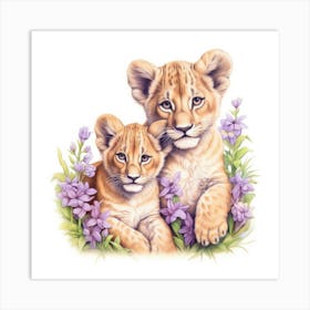 Lion Cubs 4 Poster