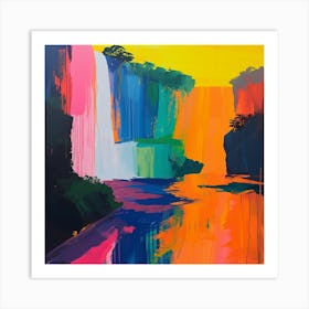 Abstract Travel Collection Iguazu Falls Argentina Brazil 3 Art Print