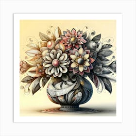 Flowers In A Vase 20 Art Print