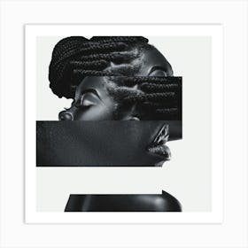 Black Woman With Braids Art Print