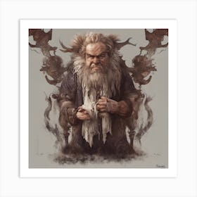 Wizard Of Oz Franks angry Art ( Bohemian Design ) Art Print