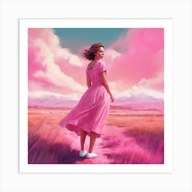 Pink Field Art Print