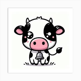 Line Art cow Art Print