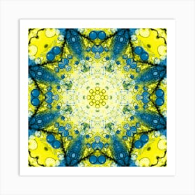 The Symbol Of Ukraine Is A Blue And Yellow Pattern 2 Art Print