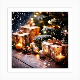 Celebration Festive Joy Family Gifts Lights Decorations Warmth Tradition Cheer Gathering (4) Art Print