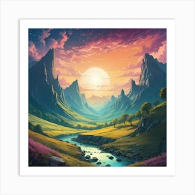 Valley of Radiant Calm Art Print