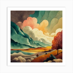 Landscape Painting 2 Art Print