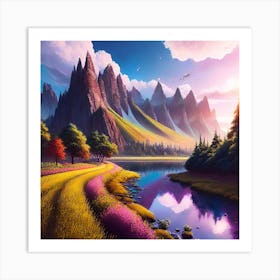 Landscape Painting 95 Art Print