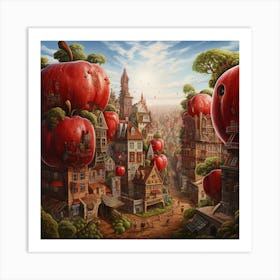 Apple City 4 Art Print