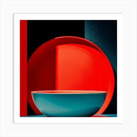 Red Bowl Art Print