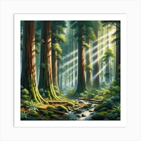 Redwood Forest 3 Art Print