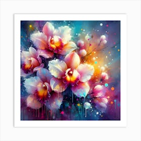 Orchids Painting 1 Art Print