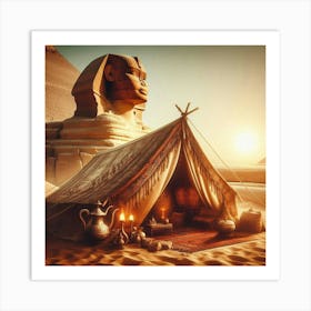 Tent And Sphinx Art Print