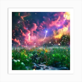 Lightning In The Sky 3 Art Print