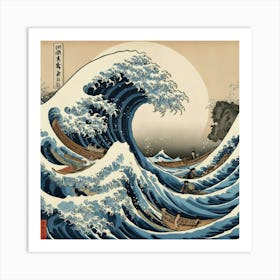 Great Wave Off Kanagawa art print Art Print