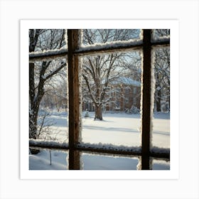 Winter View, Trees, Cold Art Print