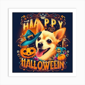 Happy Halloween Chihuahua Art Print