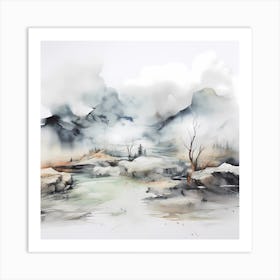 Abstract Blissful Meadows Art Print