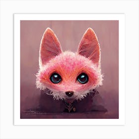 Pink Fox Art Print