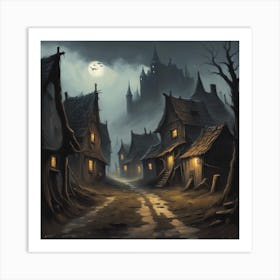 Haunted Village Art Print