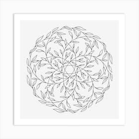 Leaf Mandala 04 Art Print