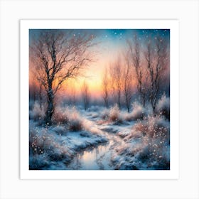 Snowy Forest Art Print