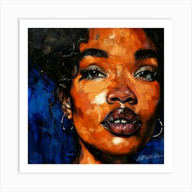 Captivating Aesthetic -Face Glitter Art Print