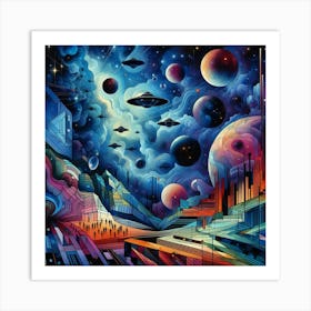 Alien City Art Print