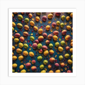 Mangoes and melons Art Print