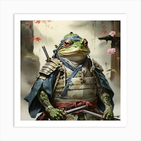 Frog Samurai Matsumoto Hoji Inspired Japanese 1 Art Print 3 Art Print
