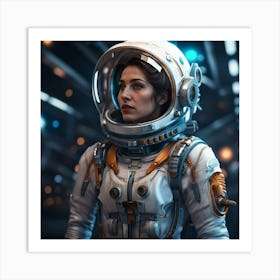 Astronaut Maya Luna Art Print