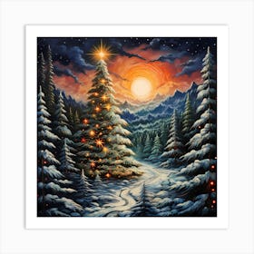 Christmas Canvas Threads Art Print