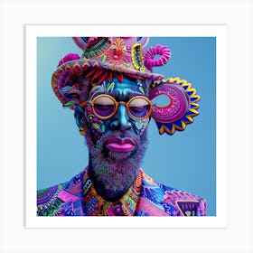 Psychedelic Man 2 Art Print