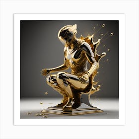 Gold Statue Art Print