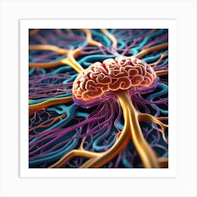 Brain And Nerves 19 Art Print