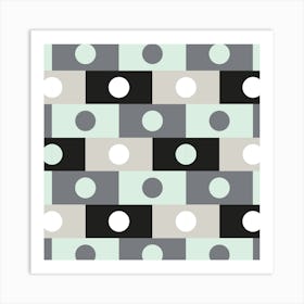 Modern Retro Pattern 18 Art Print