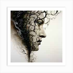 Abstract portrait Art Print