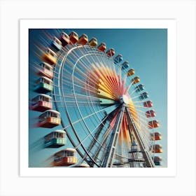 Colorful Ferris Wheel Art Print