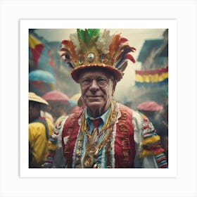 Man In A Costume Art Print