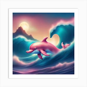 Dolphin In The Ocean 1 Art Print