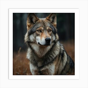 Grey Wolf 1 Art Print