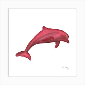 Pink Dolphin. Art Print
