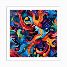 Abstract Colorful Abstract Painting 7 Art Print