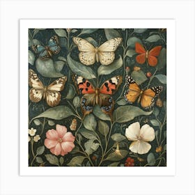 Butterfly Garden Art Art Print