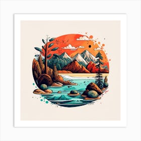 Landscape Painting 1 Art Print