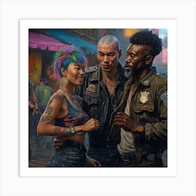 Cop Meeting Art Print