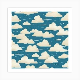 Clouds background Art Print